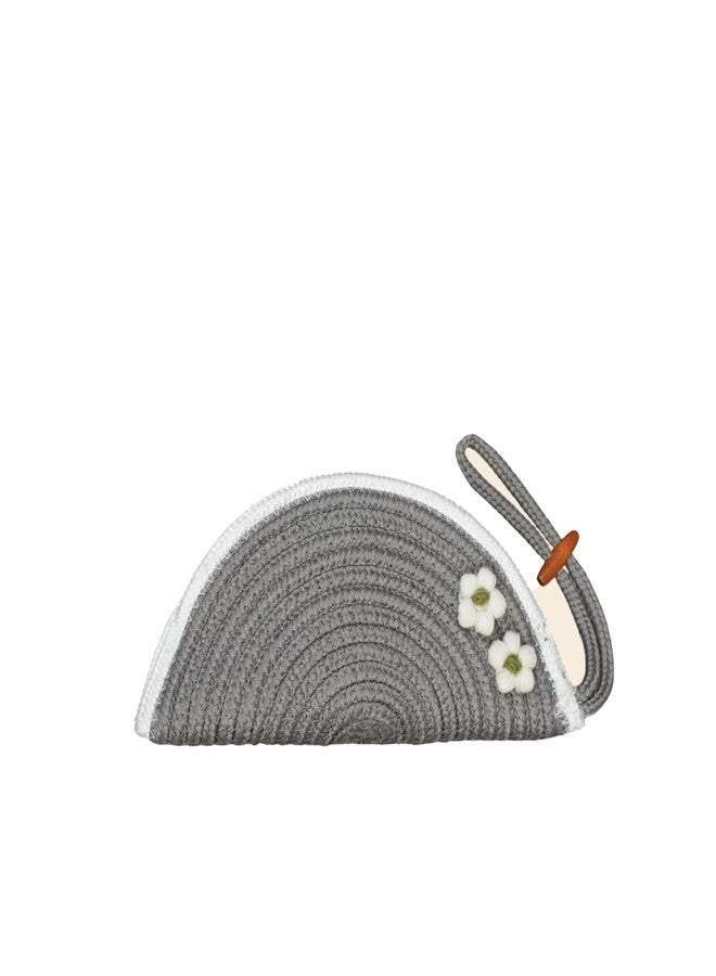 AURKA Gray Women Design Hand Clutch W-10 x H-6 Inch Stylish for Everyday Use Lightweight - Image 1